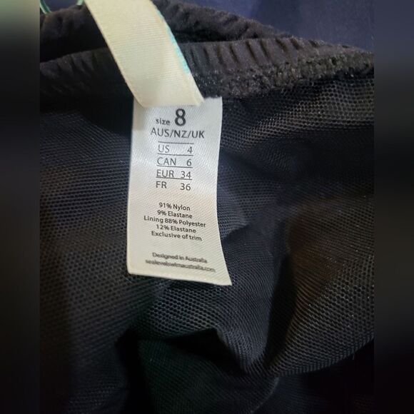 Sea Level Swim Messina One-Shoulder Tie Waist One-Piece Swimsuit NWOT sz 4 Black - Picture 5 of 5